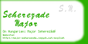 seherezade major business card