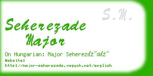 seherezade major business card
